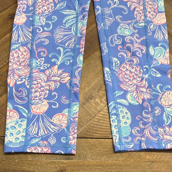 Lilly Pulitzer Luxletic Floral Blue Leggings - Picture 3 of 5